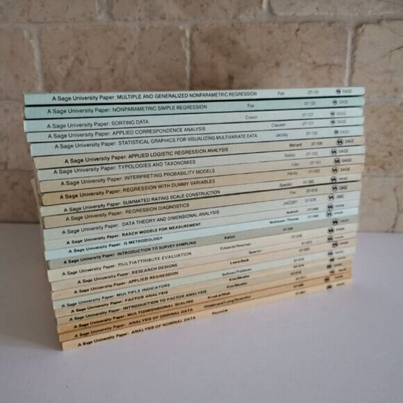 Sage University Paper Mixed Set of 24 1970s-2000, Social Research Study Journals - Picture 2 of 6